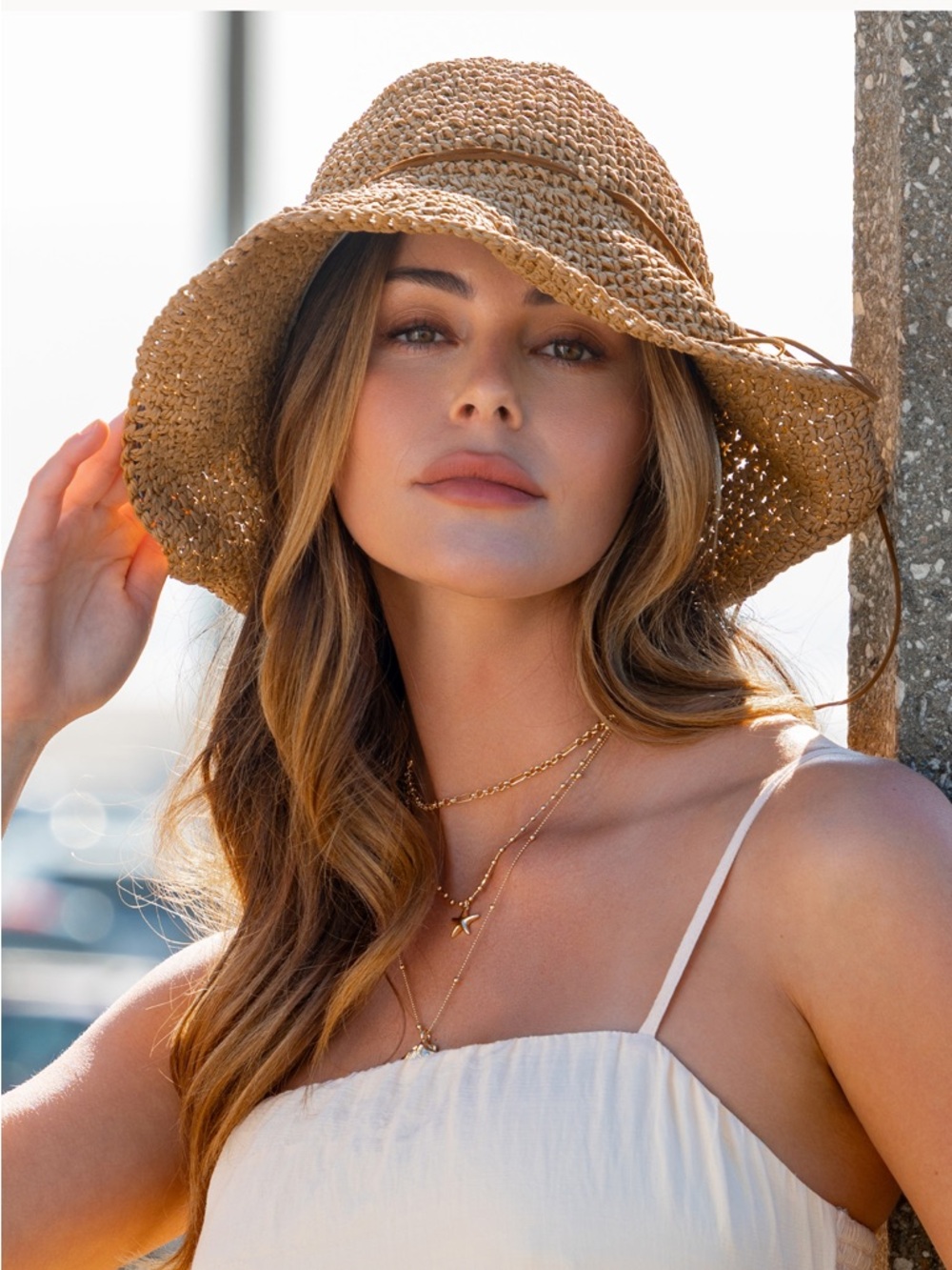 Cupshe Tan Woven Straw Sun Hat